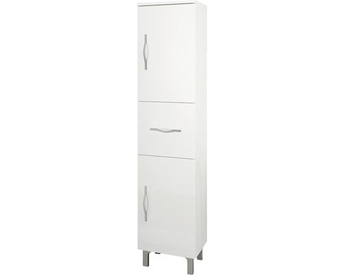 Dulap baie inalt Simona, 2 usi 1 sertar, MDF, 31,4x148 cm, alb