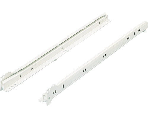 Glisiere Tip Sina Cu Roti Hettich Fr302 550mm, Max. 20kg, Culoare Alba, 1 Pereche