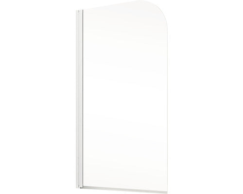 Paravan cada Schulte, 80x140 cm, 1 element, sticla clara, profil alb
