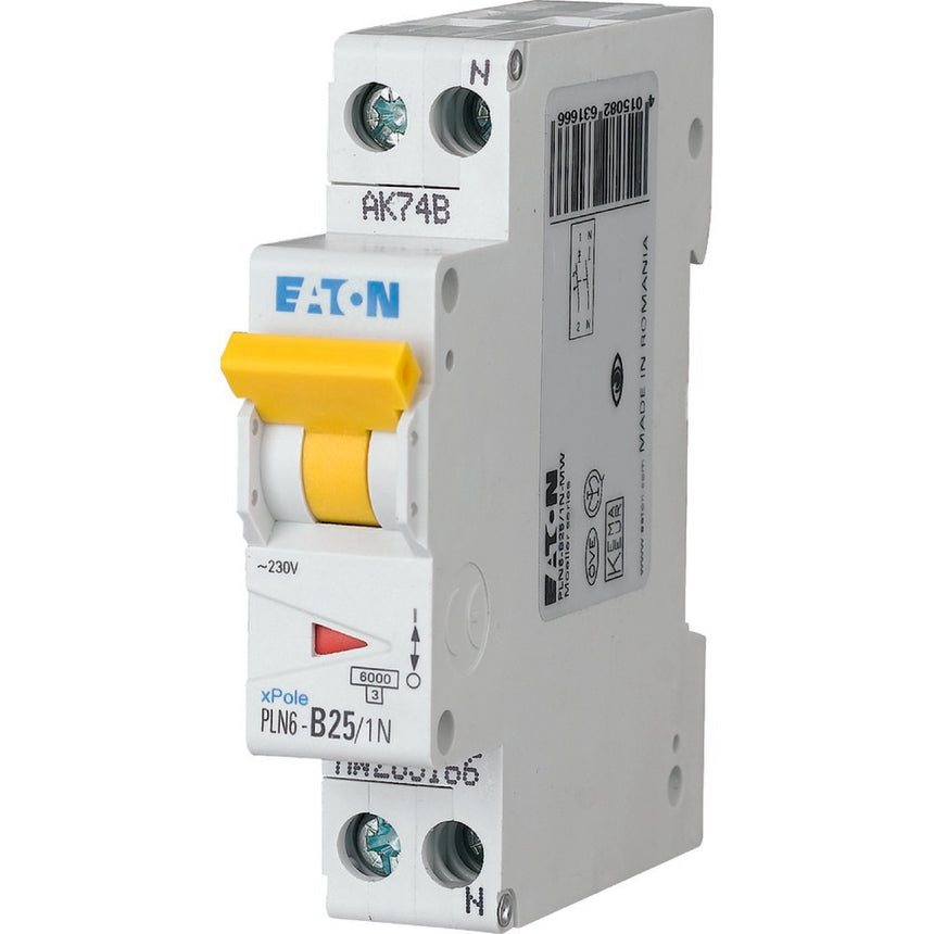 Siguranta automata PLN6-C25/1N- 25A C 1P+N 6kA 263284 - Eaton