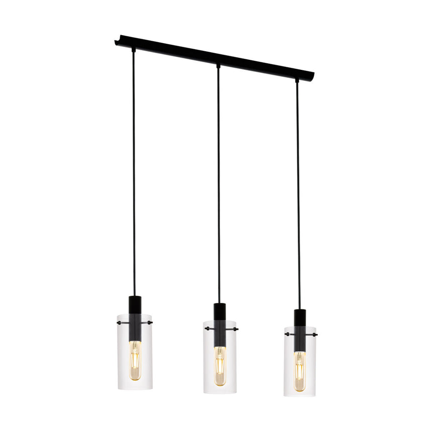 Lustra Montefino EGLO, metal si sticla culoare transparent