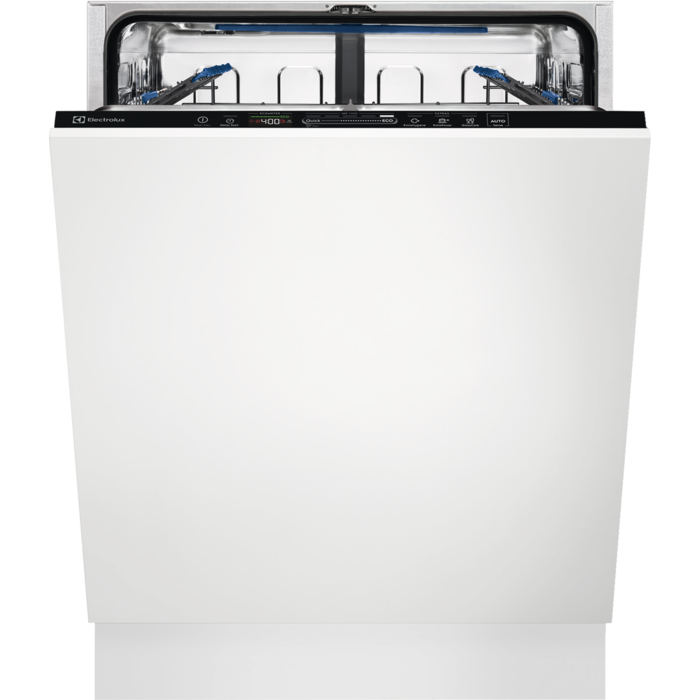 Masina de spalat vase incorporabila Electrolux EEG67410L, 13 seturi, 8 programe, Clasa C, AirDry, QuickSelect, Motor inverter, SatelliteClean, Afisaj digital, Indicator luminos pe podea, 60 cm