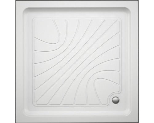 Cadita de Dus Patrata Belform Logos, 80x80x14 cm, Acril, 27CB0091, Include Sifon si Racord Flexibil, Alb