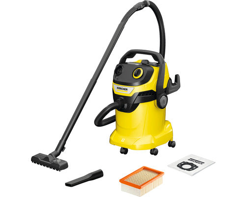 Aspirator multifunctional Karcher WD 5 V-25/6/22 , 1100 W, aspirare umeda si uscata, 25 l rezervor, Furtun 2.2 m, functie de suflare, galben/negru