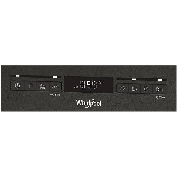 Masina de spalat vase Whirlpool WFO3T233P65X, 14 seturi, 10 programe, Clasa D, PowerClean Pro, Tehnologia al 6-lea Simt, Motor Inverter, Sistem Natural Dry, 60 cm, Inox