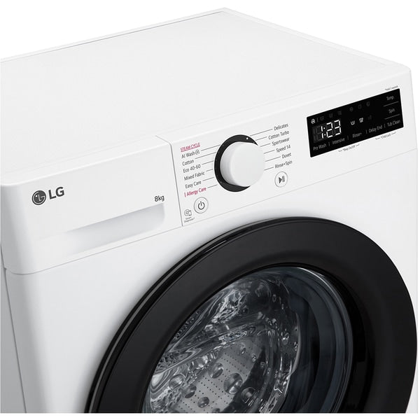 Masina de spalat LG, F2WR508SWW, 8 kg, 1200 rpm, Alb