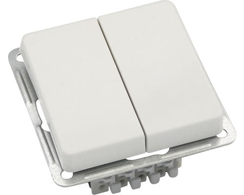 Intrerupator Cap-scara Dublu Roth Lange Plus, Alb
