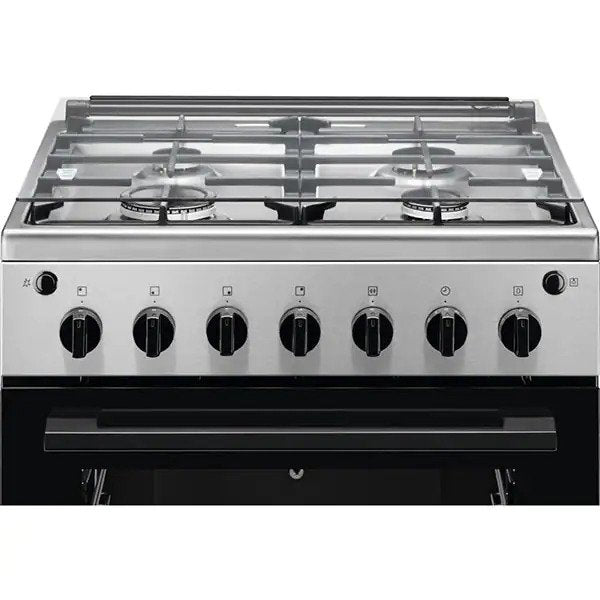 Aragaz Electrolux LKG604000X, Grill, Rotisor, 4 arzatoare, Gaz, 60 cm, Inox