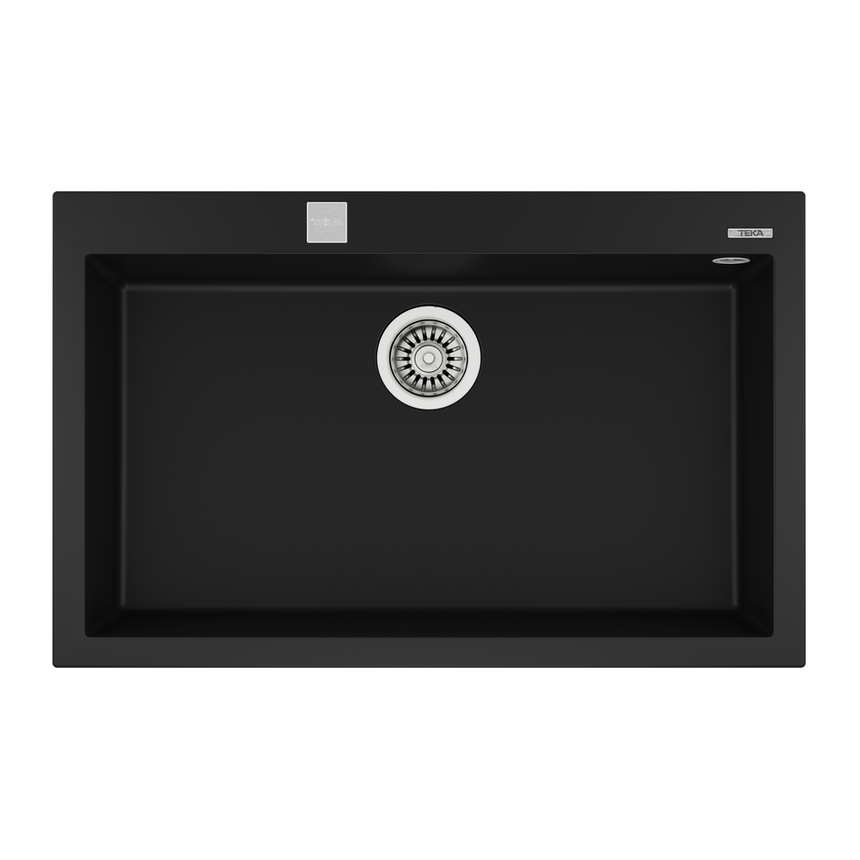Chiuveta de bucatarie Teka FORSQUARE 72.40 TG, Tegranite+, 790 x 500 mm, negru metalizat