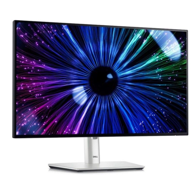 Monitor IPS LED Dell UltraSharp 23.8" U2424HE, Full HD (1920 x 1080), HDMI, DisplayPort, Pivot, 120 Hz, 5 ms (Argintiu)