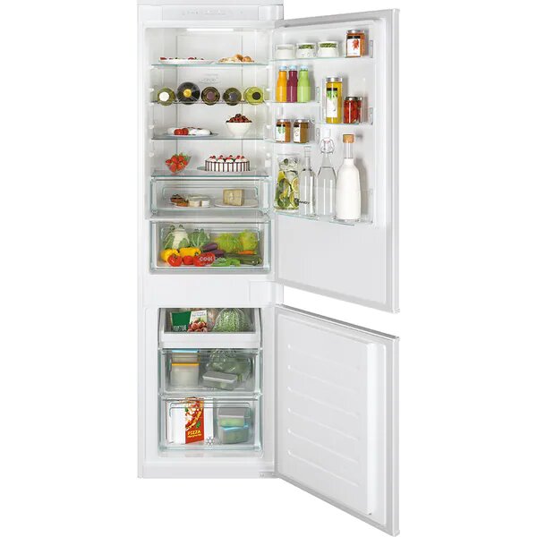 Combina incorporabila Candy CBT5518EW, 250 l, NoFrost Circle+, Clasa E , Top led Light, Super cooling, Panou control/ display, Wi-Fi, H 177.2 cm