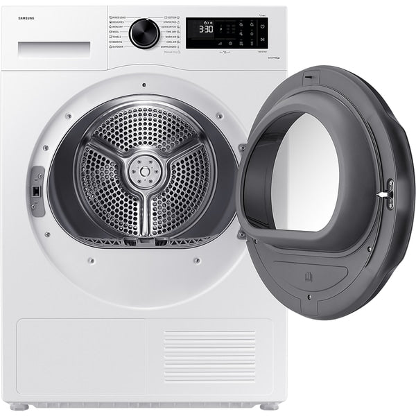 Uscator de Rufe SAMSUNG DV90CGC0A0AELE, Pompa de Caldura, AI Control, 9 kg, 14 Programe, Clasa A++, Alb