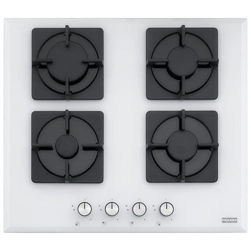 Plita incorporabila Franke FHNS 604 4G WH C, Gaz, 4 Arzatoare, Aprindere electronica, Valva de siguranta, Arzatoare si Gratare fonta, 60 cm, Alb