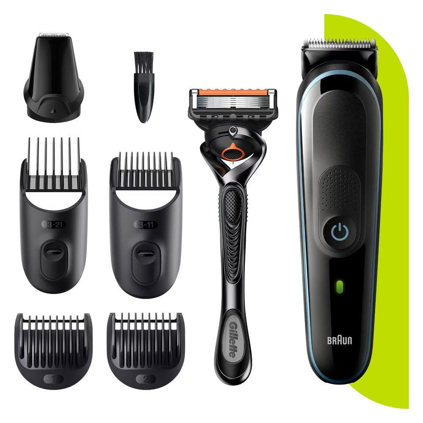 Aparat de Tuns Multifunctional BRAUN MGK5345, Acumulator, 100 Minute Autonomie, Negru