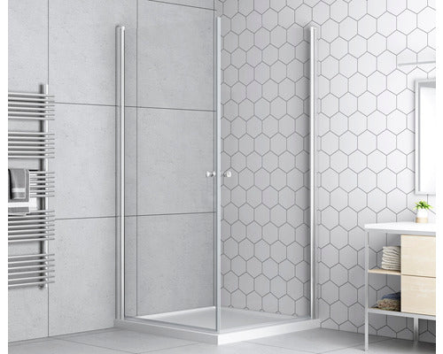 Usa dus batanta basano Modena 90x195 cm sticla transparenta profil crom