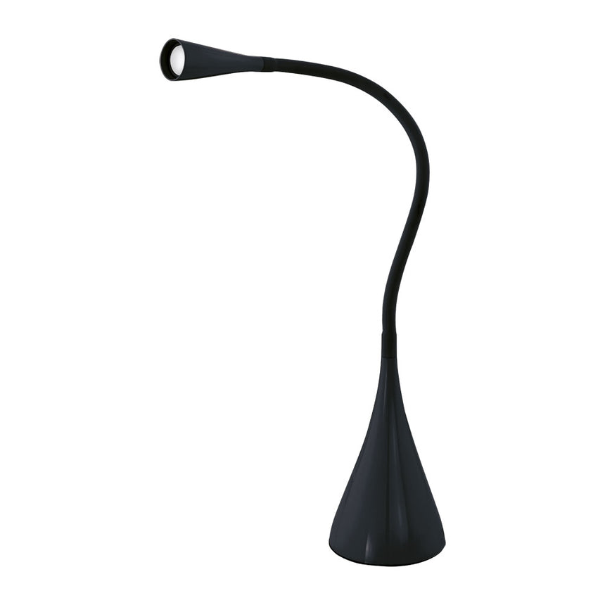 Veioza Snapora cu touch, dimabila, EGLO, LED, 3.5W, 330 lm, lumina calda, aluminiu, plastic, negru, 48.5 x 11 cm, A+