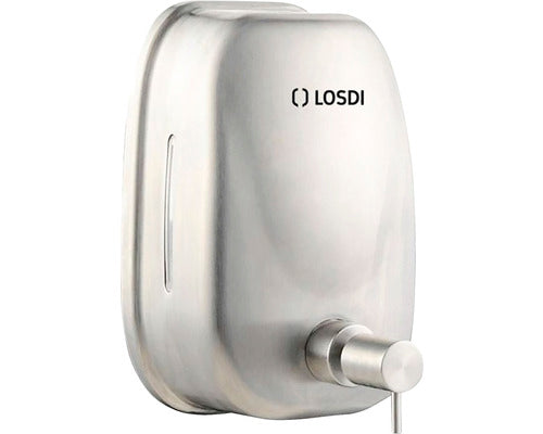 Dozator reincarcabil gel dezinfectant si/ sau sapun lichid Losdi inox satinat 1,7L