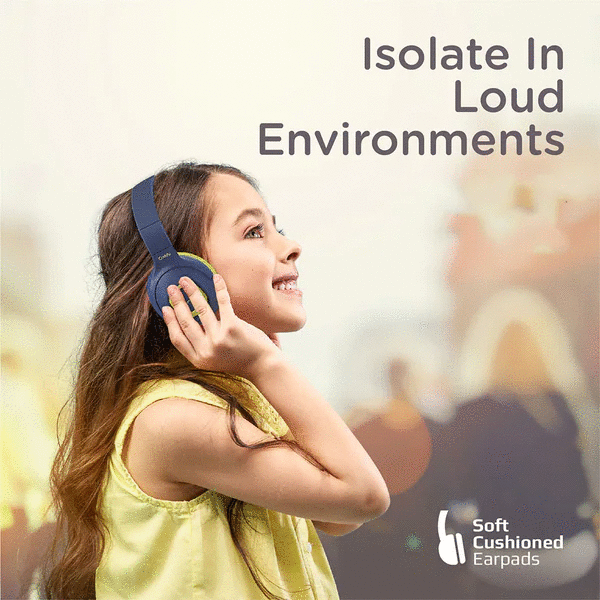 Casti Pentru Copii PROMATE Coddy, Bluetooth, On-ear, Microfon, Albastru-Verde