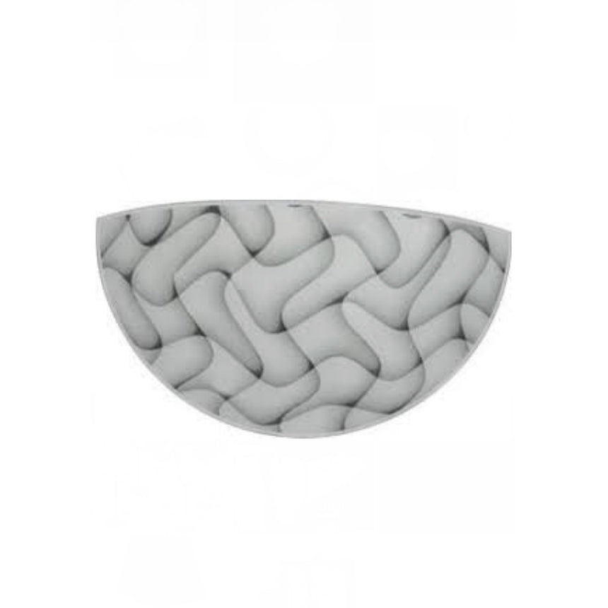 Aplica Perete Clasica Lunar E27 1x60W Abajur Sticla Semiluna Negru/Alb KLAUSEN