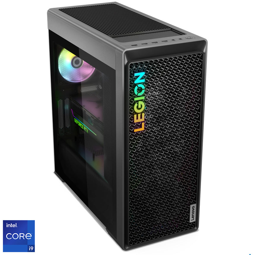 Sistem Gaming Lenovo Legion T7 34IRZ8 cu procesor Intel® Core™ i9-13900KF pana la 5.80 GHz, Raptor Lake, 32GB DDR5, 2TB SSD M.2 2280 PCIe® 4.0x4 NVMe®, NVIDIA® GeForce RTX™ 4080 16GB GDDR6X, No OS