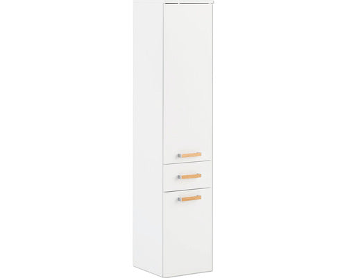 Dulap Baie Inalt Suspendat Duo 330, 2 Usi 1 Sertar, PAL, 32,7x160,1 cm, Alb