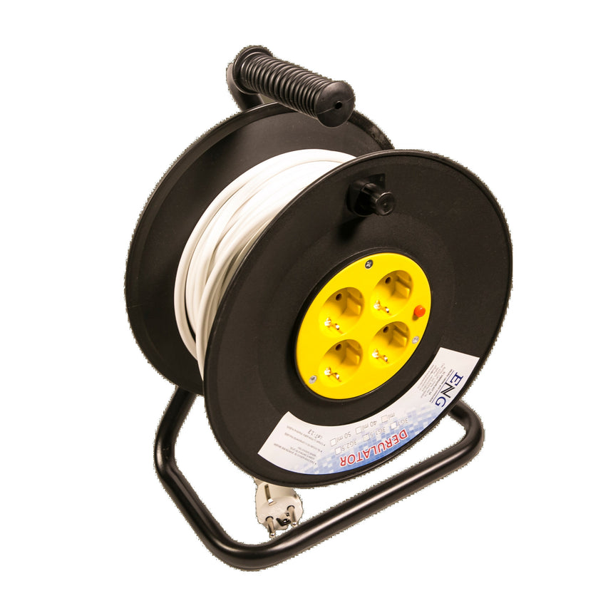 Prelungitor electric pe tambur, 40 m, 3x2.5, 4 prize, Gelux