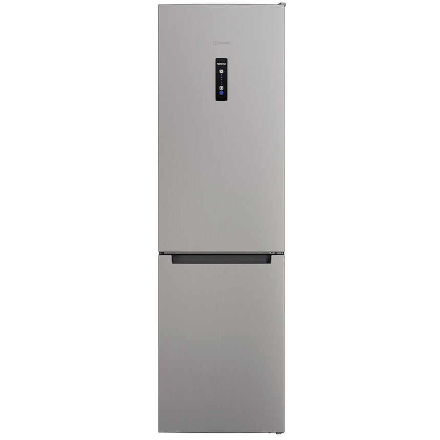 Combina frigorifica Indesit INFC9 TO32X, 367 l, Total No Frost, Flexi Use Box, Raft sticle, Clasa E, H 202.7 cm, Inox