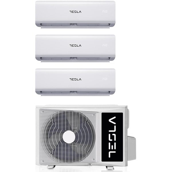 Sistem Aer Conditionat pentru 3 Incaperi, TESLA TGS-D27V9912W, 27000 BTU, A++/A+, Wi-Fi, Alb