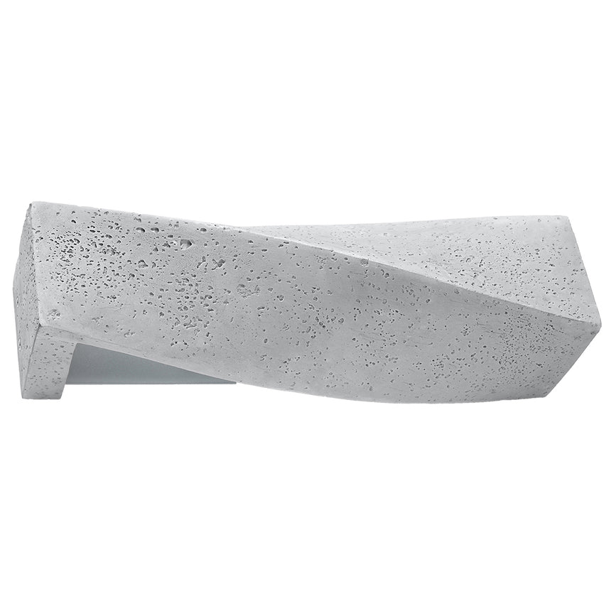 Lampa de perete Sigma gri beton 2 becuri dreptunghiulare moderne de interior