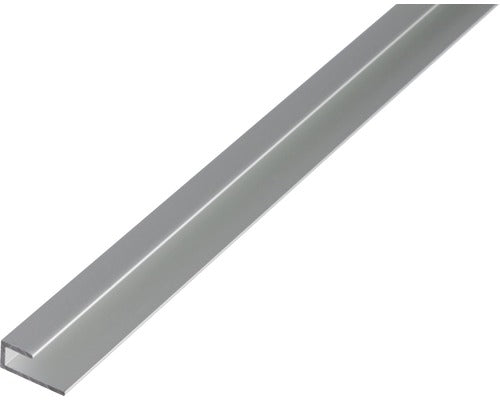 Profil Aluminiu Tip U Alberts 20x9x6x1, 5 Mm, Laturi Inegale, Lungime 2m, Eloxat