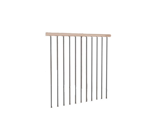 Balustrada Etaj Eureka 140x102 cm Fag cu Bare de Aluminiu