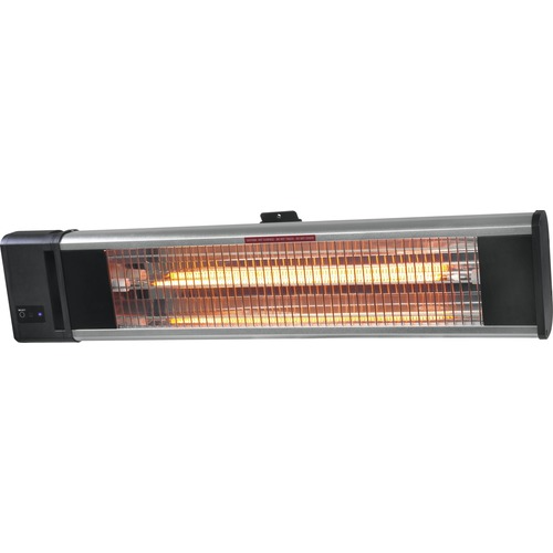 Incalzitor de perete pentru terasa Eurom, capacitate incalzire 15 m², cu lampa din carbon, rezistent la apa IP65, carcasa din aluminiu, 1800 W, telecomanda inclusa, negru