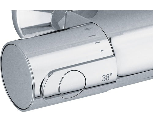 Baterie dus cu termostat Pescara, cartus ceramic, functie ProTherm, tehnica Ecostop pentru economisirea apei, crom