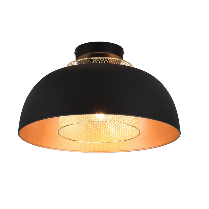 Plafoniera de iluminat, RL, Metal, Soclu E27, Auriu/Negru