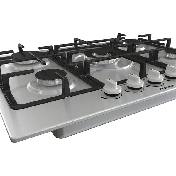 Plita Incorporabila HISENSE GM773XF, Gaz, 5 arzatoare, Wok, Inox