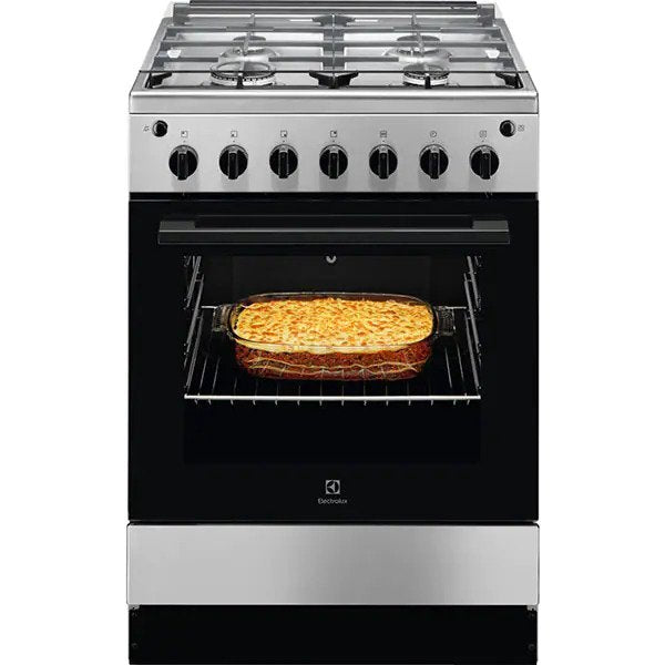 Aragaz Electrolux LKG604000X, Grill, Rotisor, 4 arzatoare, Gaz, 60 cm, Inox