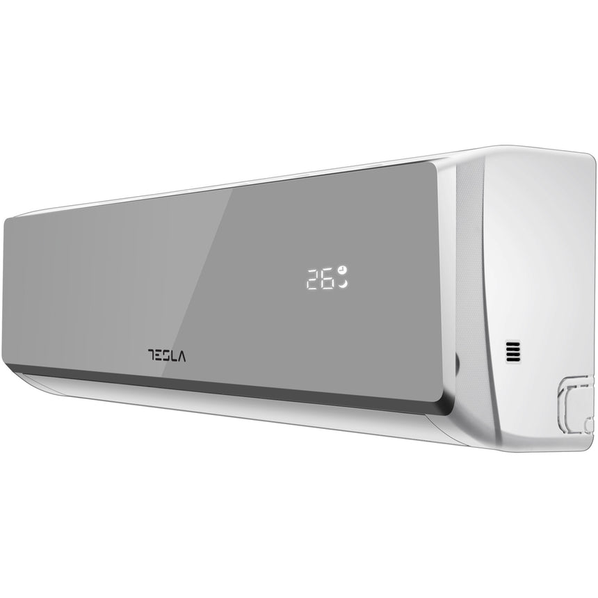 Aparat de aer conditionat Tesla 12000 BTU WIFI, Clasa A++, Functie incalzire, Functie Turbo, Flux Aer 3D, I Feel, Autocuratare, Timer, Filtru lavabil, Carcasa anti-rugina, Inverter, R32, TT34EX82SM-1232IAW, Argintiu