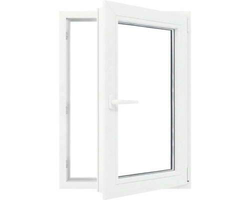Fereastra Pvc Termopan 5 Camere Tripan 86x116 Cm Alba Deschidere Dubla Dreapta