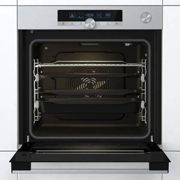 Cuptor Incorporabil HISENSE BSA66334PX, Electric, Autocuratare pirolitica, 77 l, Clasa A+, Inox-Negru