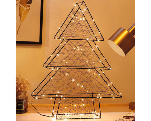 Brad 3d Lafiora 100 Led-uri H 60 Cm Alb Cald