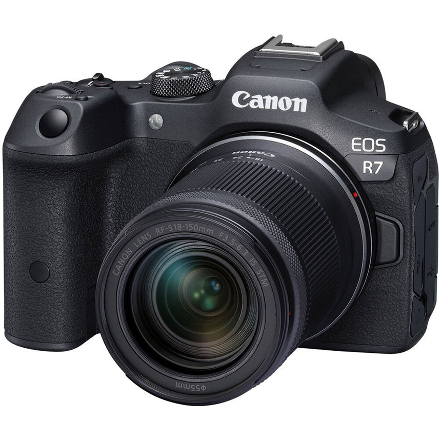 Aparat foto Mirrorless Canon EOS R7, 32.5MP, 4K60, Obiectiv RF-S 18-150mm IS STM + Adaptor EF-EOS R