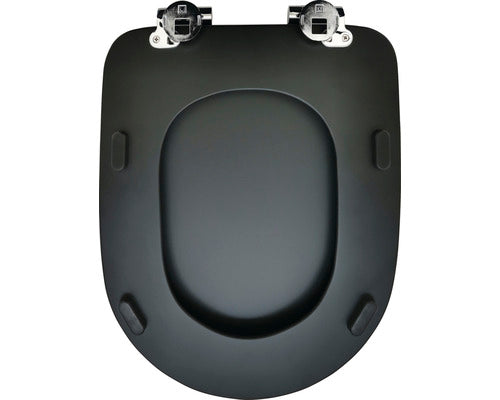 Capac WC FORM&STYLE Dominica Uni, inchidere lenta, negru mat