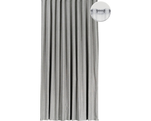 Draperie Blackout Cu Inele Atlas Gri 140x245 Cm