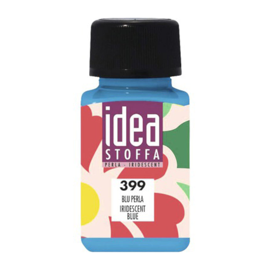 Vopsea Decorativa pentru Tesaturi Idea Stoffa Maimeri - Iridiscent Blue - 60 ml