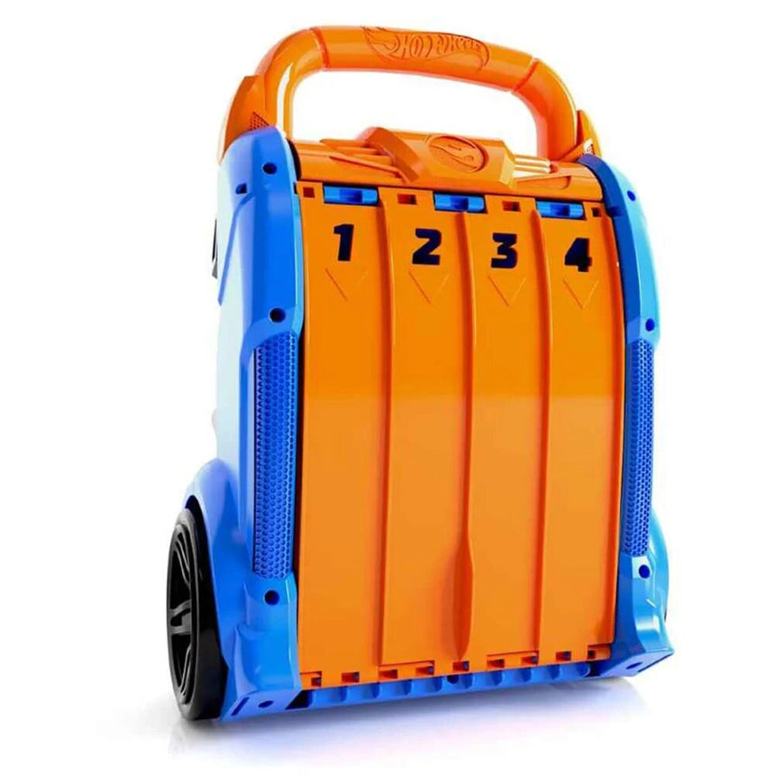 Cutie de Depozitare 2 in 1, Hot Wheels, Launcher and Race, Albastru-Portocaliu