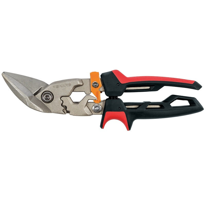 Foarfeca de taiere placi, FISKARS, PowerGear™ Aviation, stanga, metal, Portocaliu/Negru