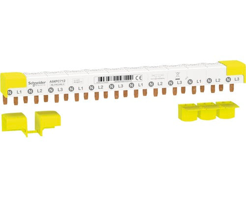Bara busbar tip pieptene Schneider Electric Acti9 A9XPC712, 3P+N 80A 12x, pentru tablouri electrice