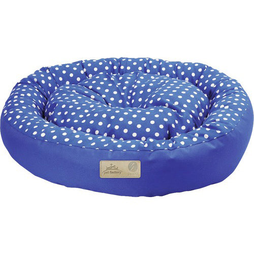 Culcus pentru caini si pisici 4Dog Deluxe Rotund Tarte S, Albastru, 65x15 cm