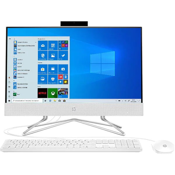 Sistem PC All in One HP 22-df1013nq, Intel Core i3-1115G4 pana la 4.1GHz, 21.5" Full HD, 4GB, SSD 256GB, Intel UHD Graphics, Windows 10 Home, Alb