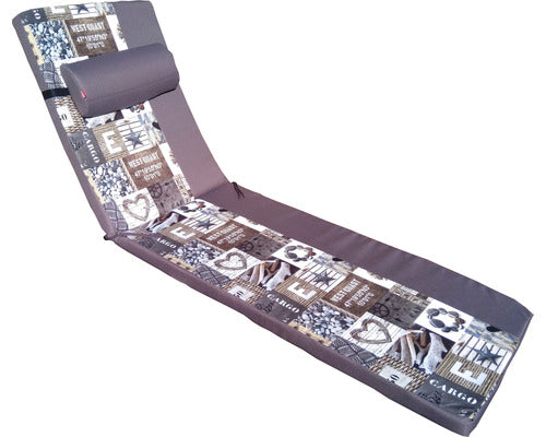 Perna Exotic Pentru Sezlong, 195 X 60 X 5 Cm, Model Floral